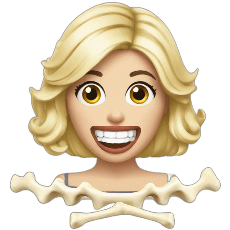 holly willoughby eating bones emoji