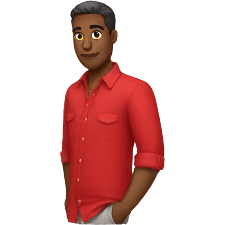 Fashionable red shirt emoji