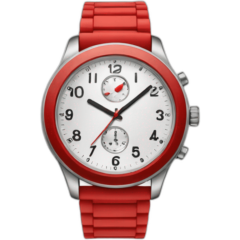 Reloj rojo emoji