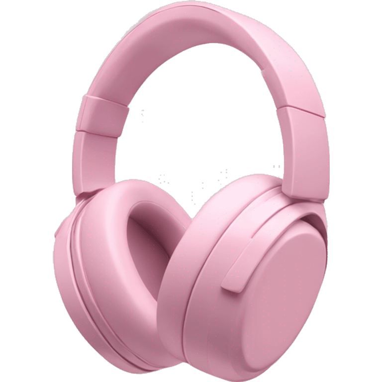 Light Pink over ear headphones emoji