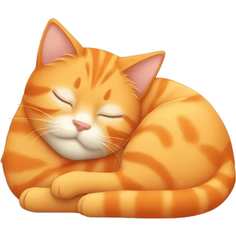 Sleeping orange cat emoji