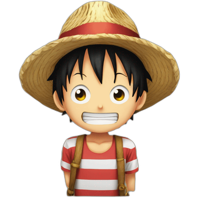 Luffy warning a strawhat emoji