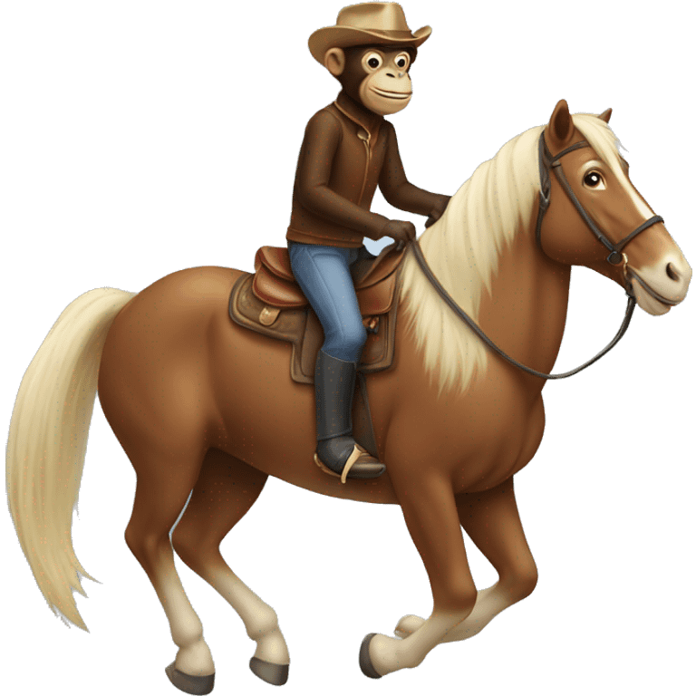 monkey riding a horse  emoji