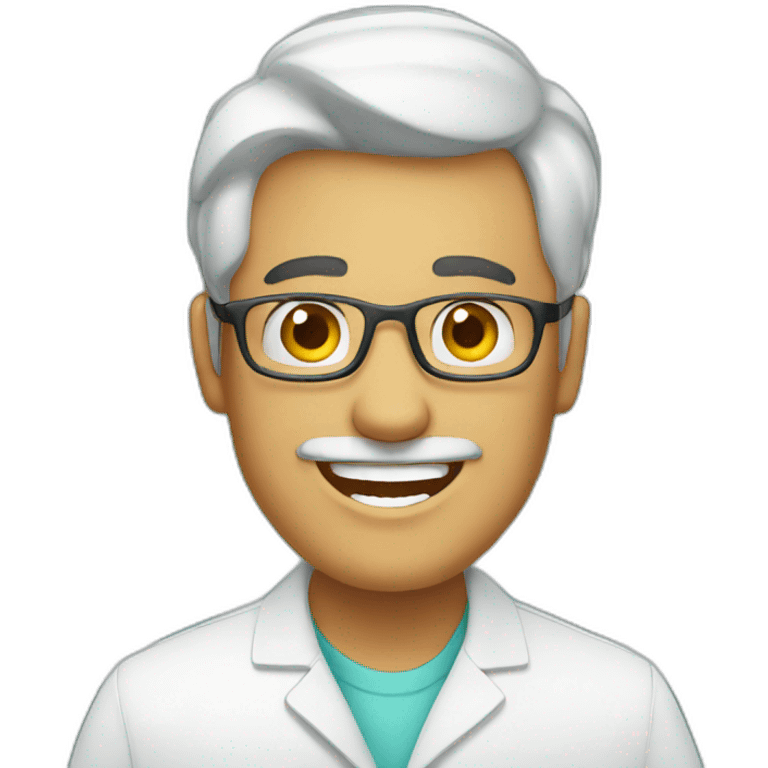 A pharmacist happy emoji