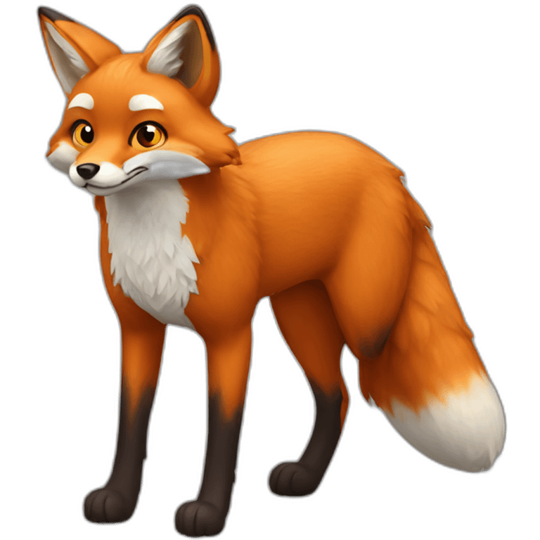 Fox full body emoji