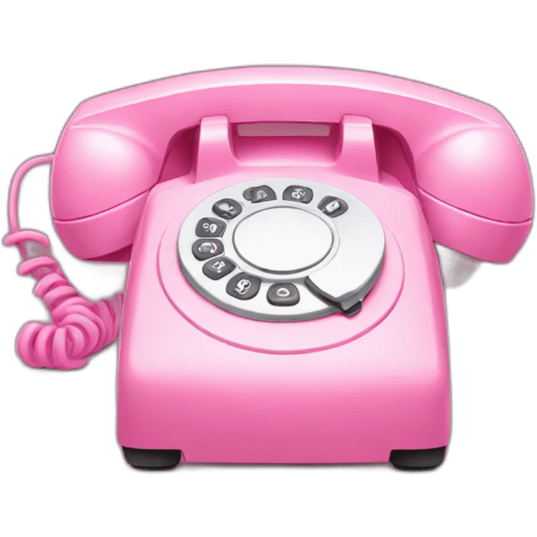 Pink phone emoji