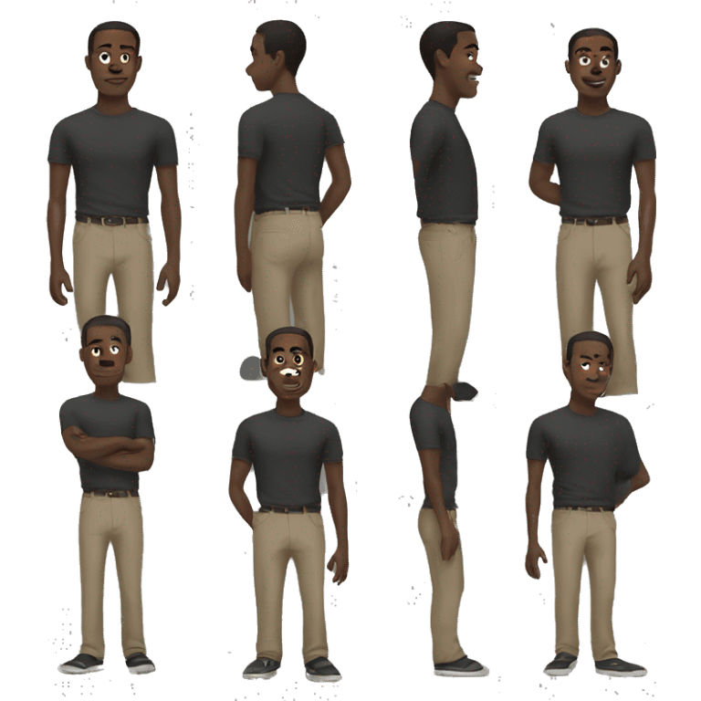 Black dude super tall emoji