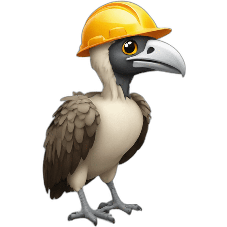 vulture with hard hat emoji