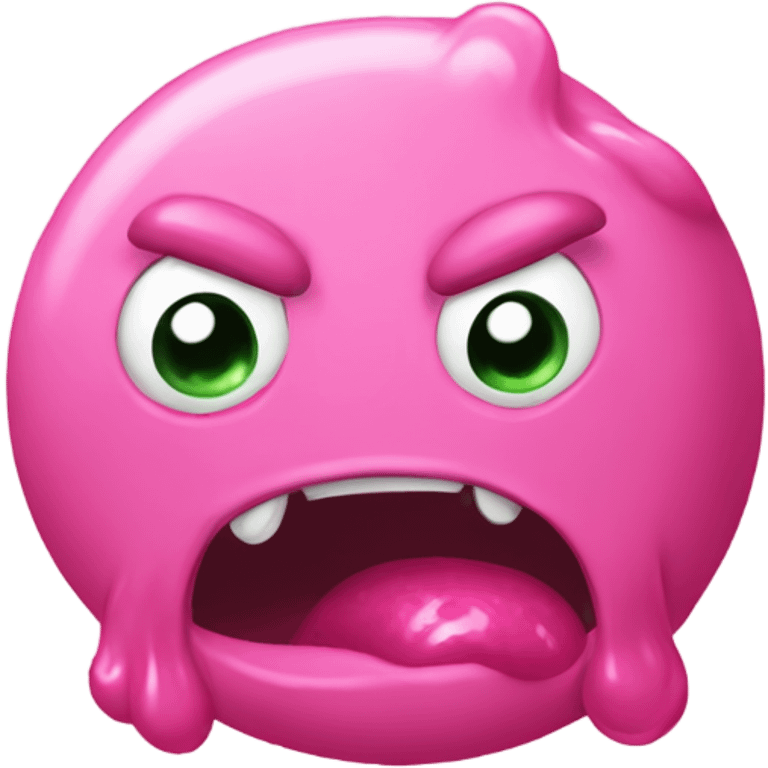 pink slime cute angry mondter emoji