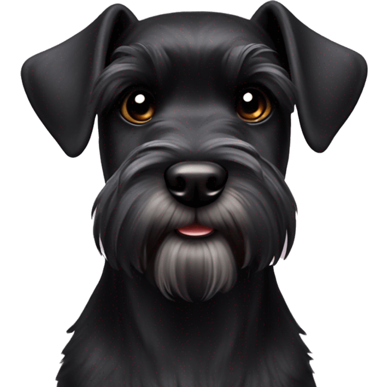 Black miniature schnauzer emoji