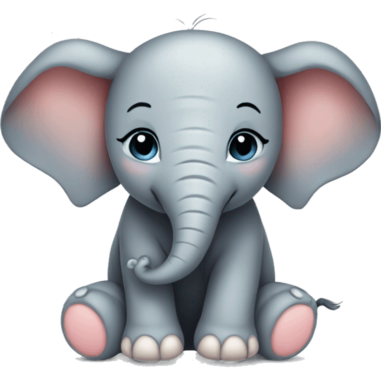 Cute cozy baby elephant emoji