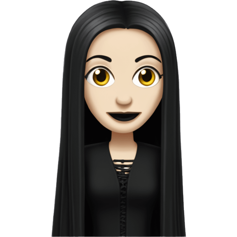 Morticia Addams with dreadlocks  emoji