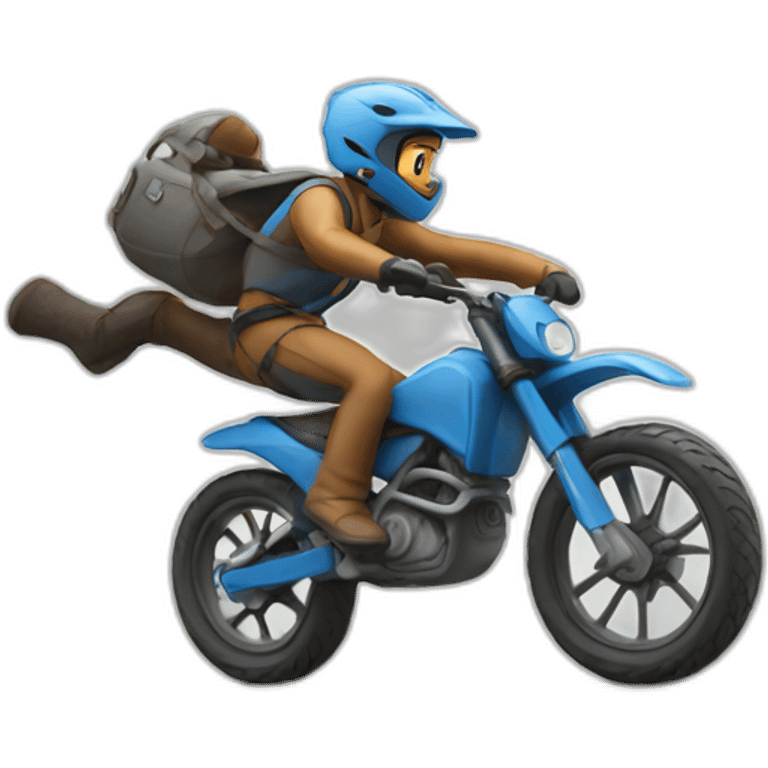 Riding a trial bike emoji