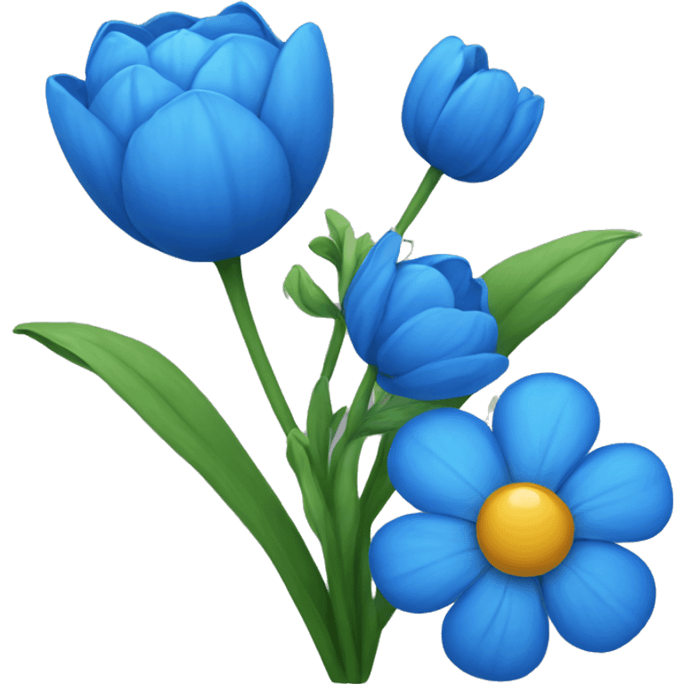 blue flower emoji