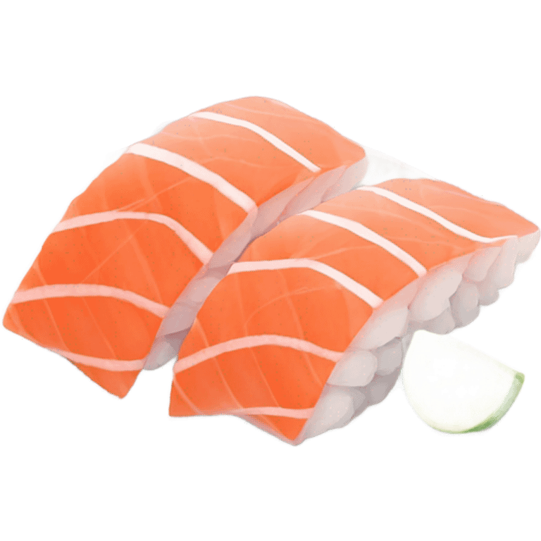 Two pieces of sashimi hugging  emoji