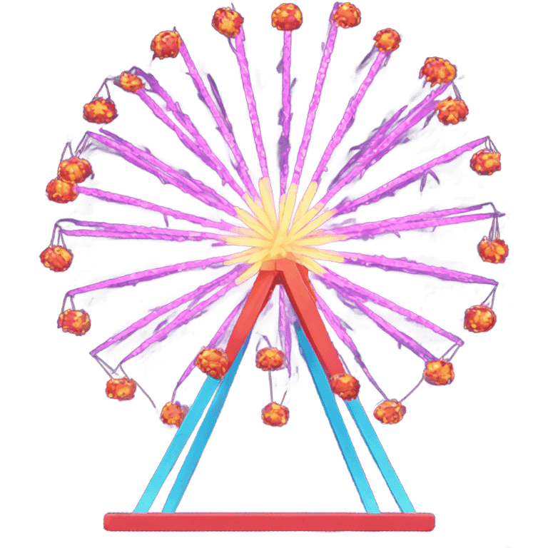 Fireworks by ferris wheel emoji