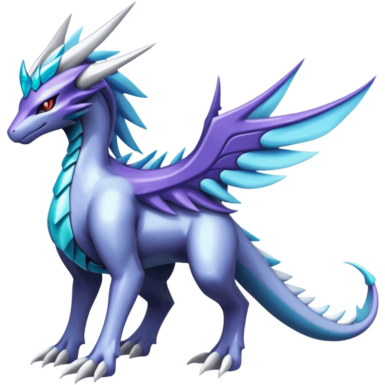  cool edgy shiny colorful godly ethereal Dialga-Suicune-Fakemon full body emoji