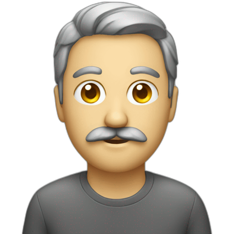 coding guy with mustache emoji