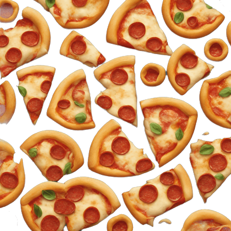 Pizza con ciambelle emoji