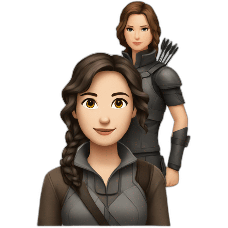 Katniss Everdeen with an archet emoji