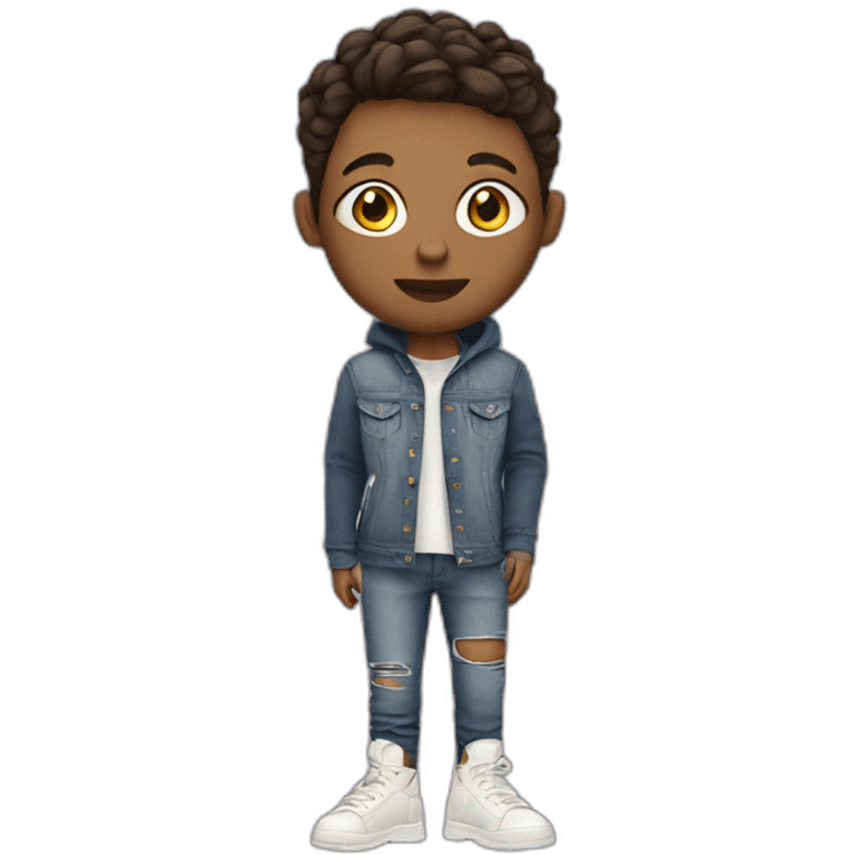 Person with prosthetic leg and trendy clothes  emoji