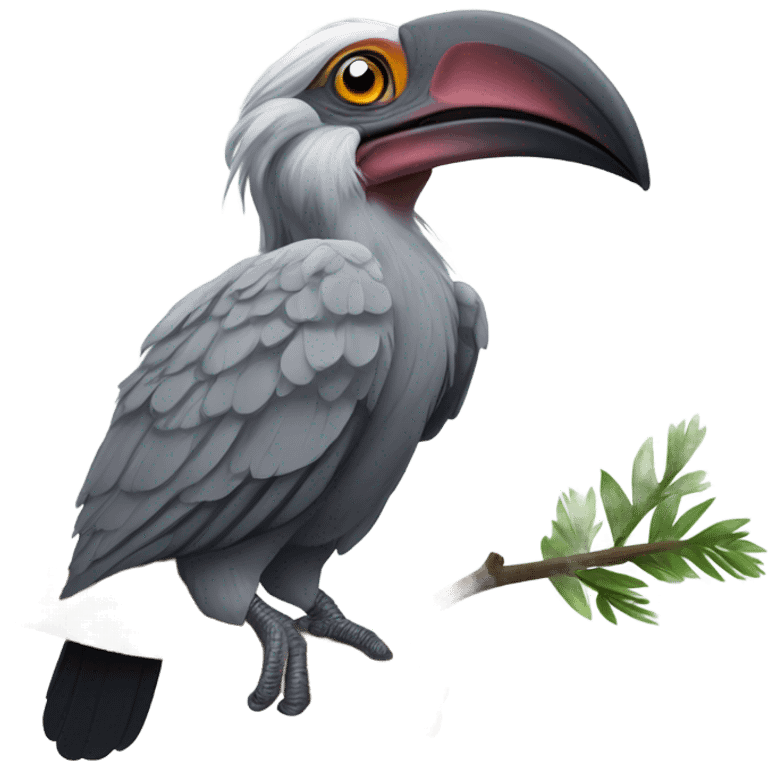 Malabar Grey Hornbill emoji