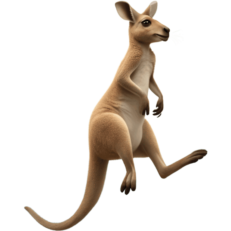 Kangaroo jumping on a cloud  emoji