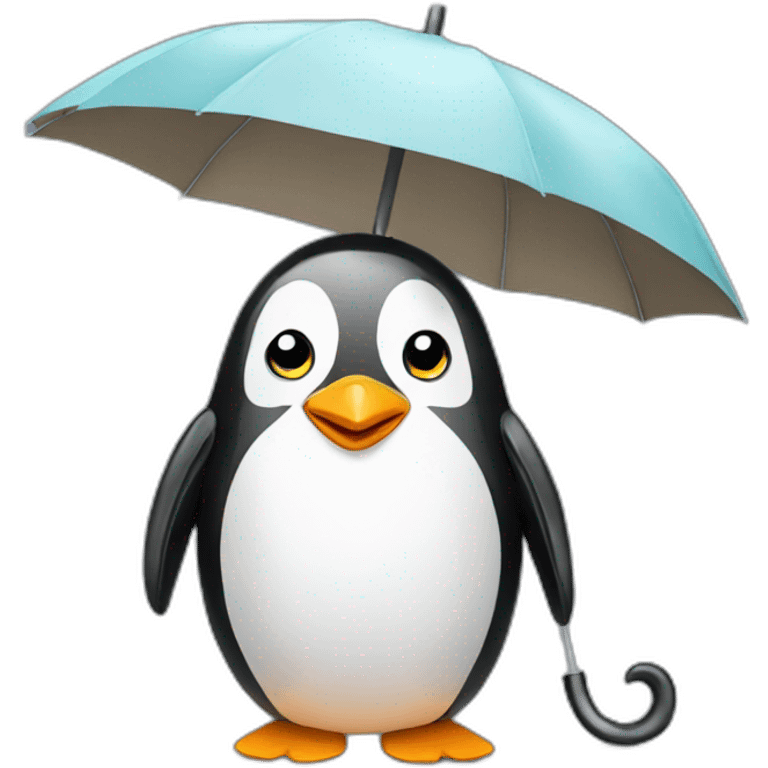 penguin with umbrella emoji