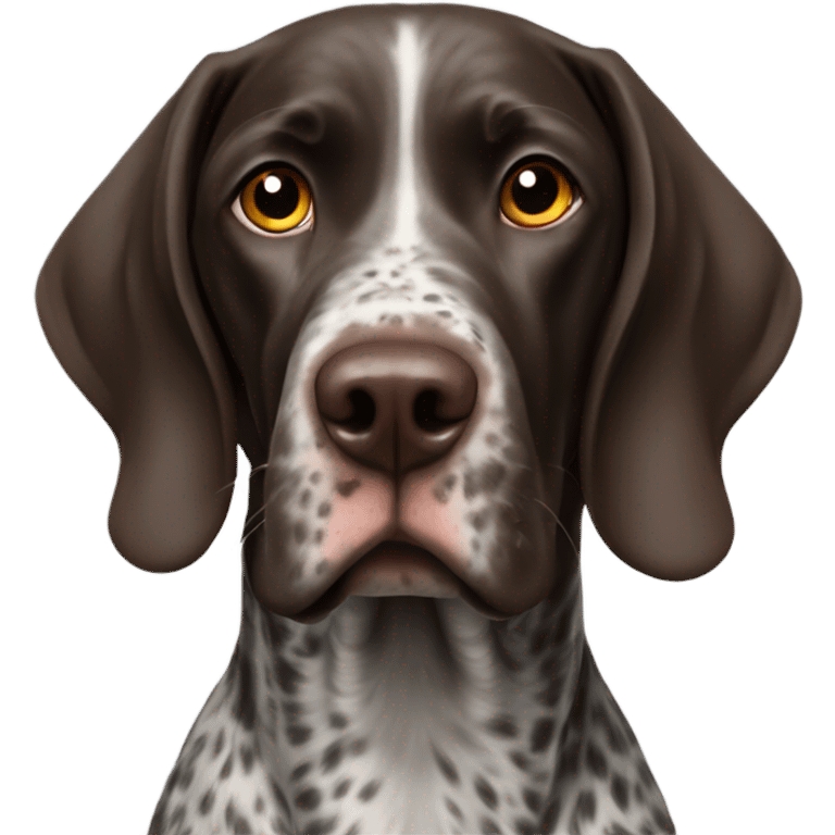 german short haired pointer looking at camera emoji