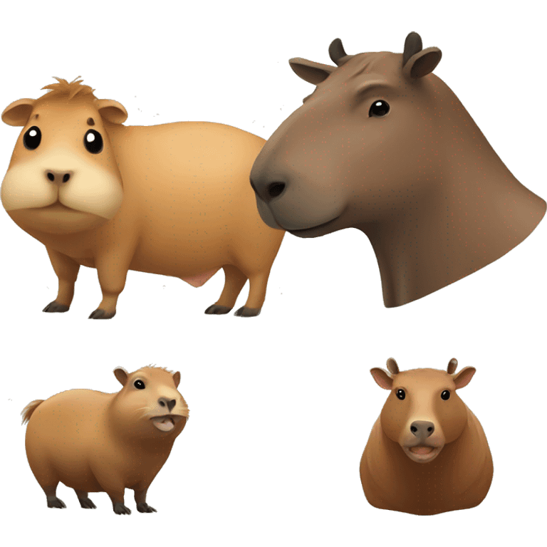 Capybara with a cow emoji