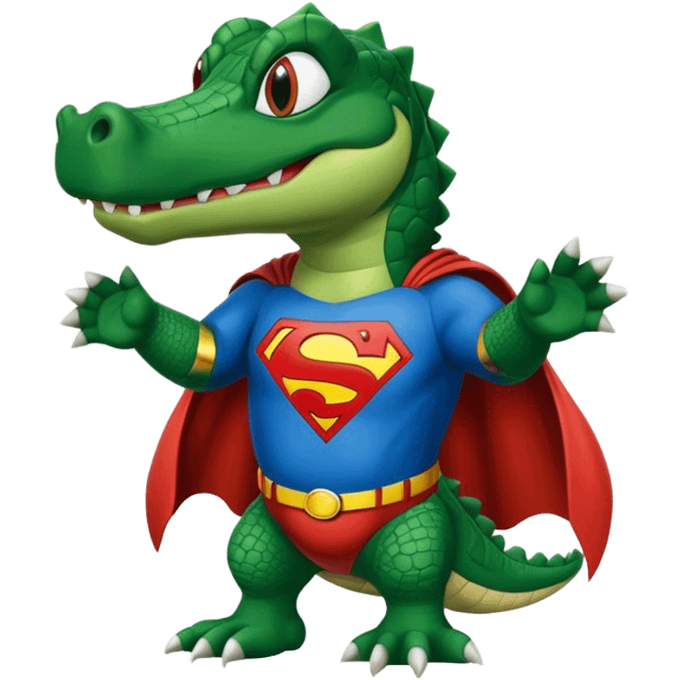 Gator wearing Superman jersey emoji