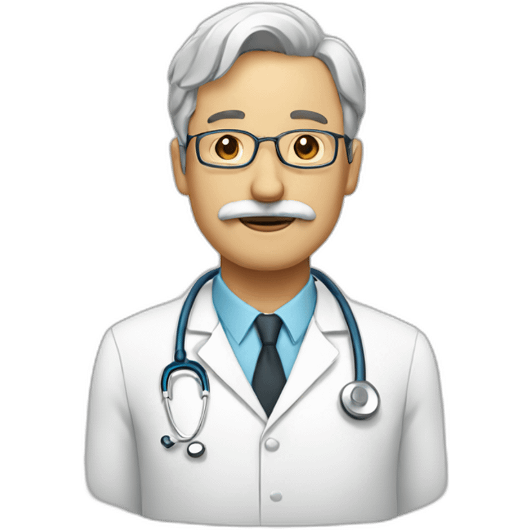 doctor with white mustache emoji