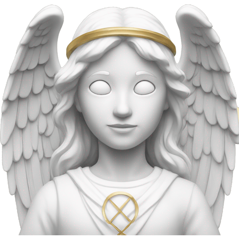  white angel statue emoji