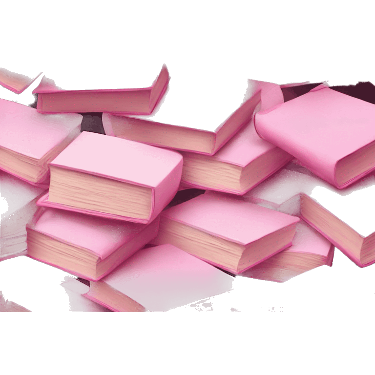 a pile of baby pink books emoji