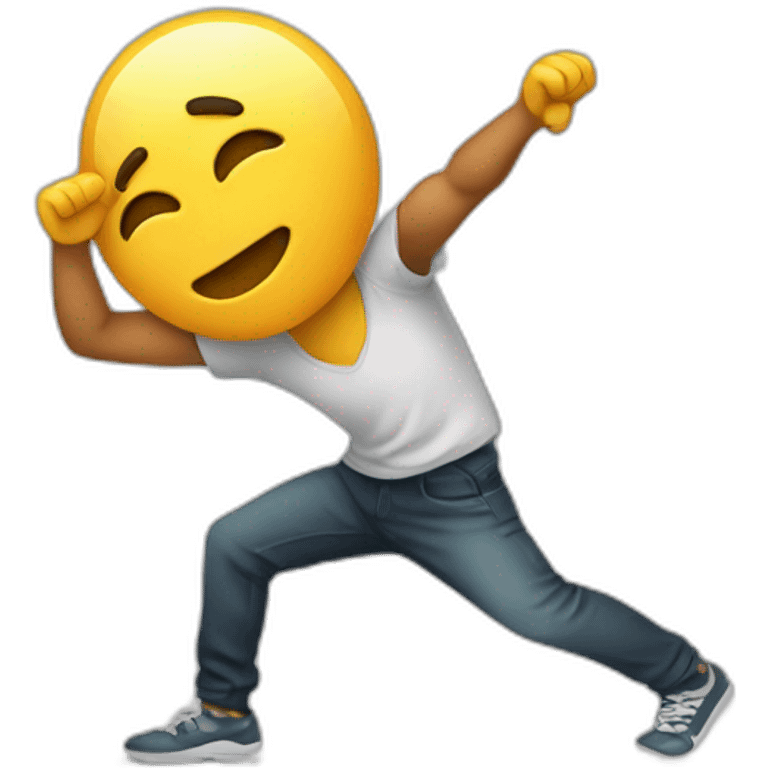 personne qui fait un dab emoji