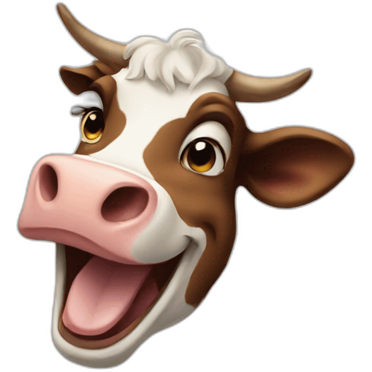 cow laugh emoji