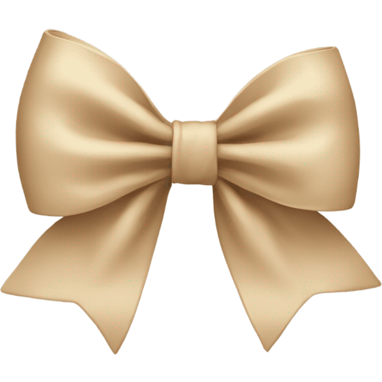 Beige bow emoji