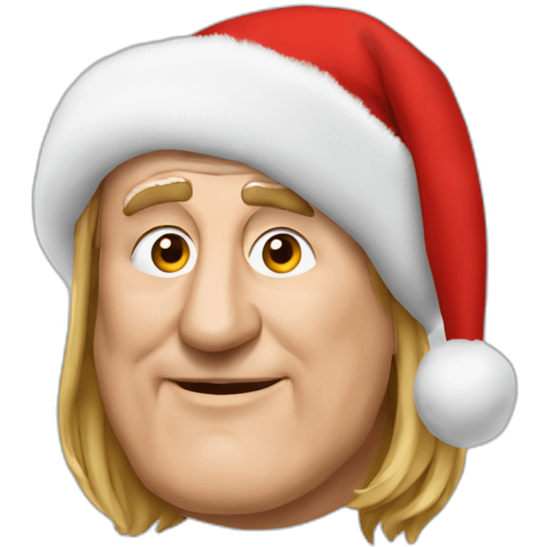 Gérard Depardieu with a xmas hat  emoji