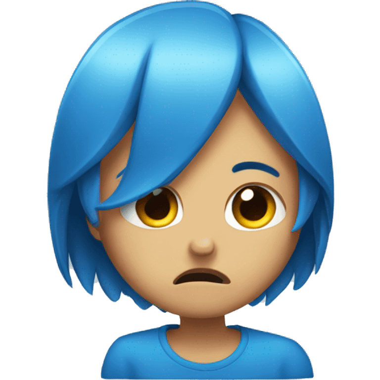 Crying Blue can emoji