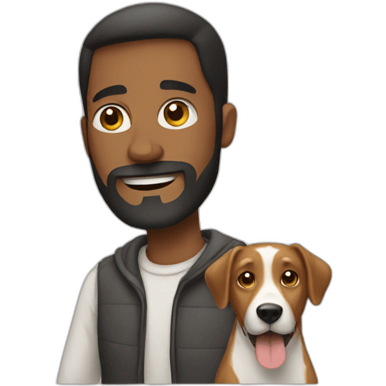 man with dog emoji