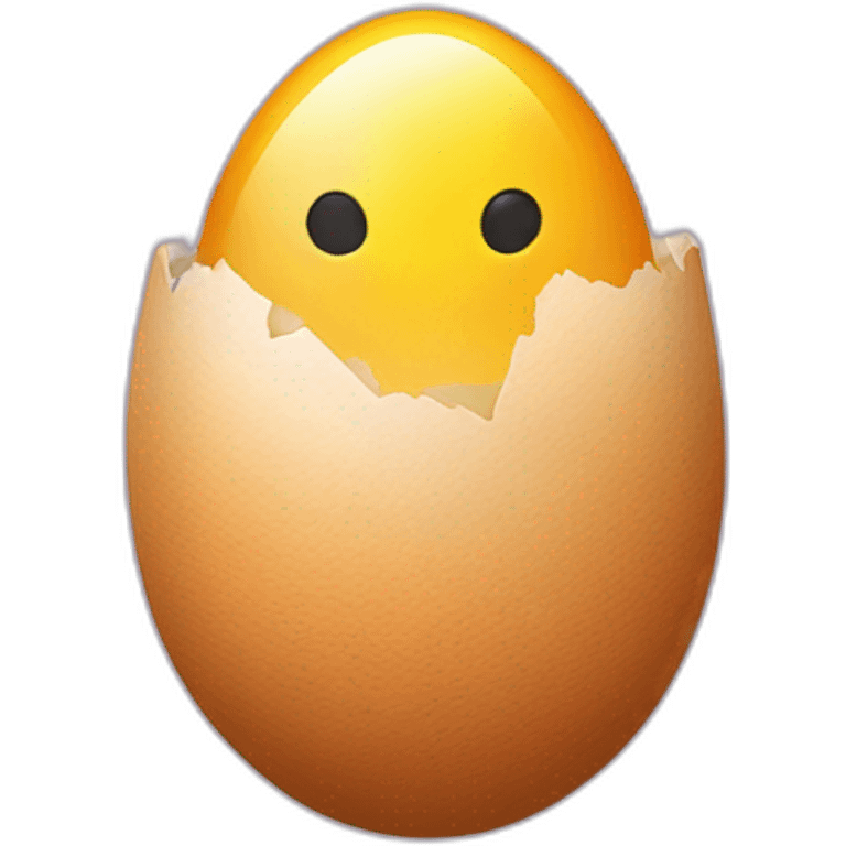 hatching egg with chickinside   emoji