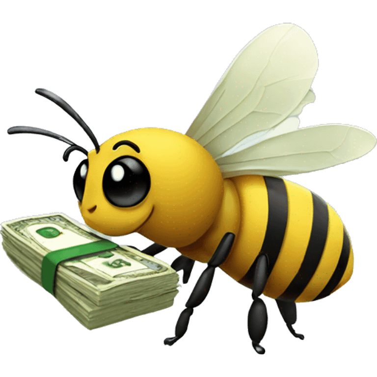 bee with money emoji