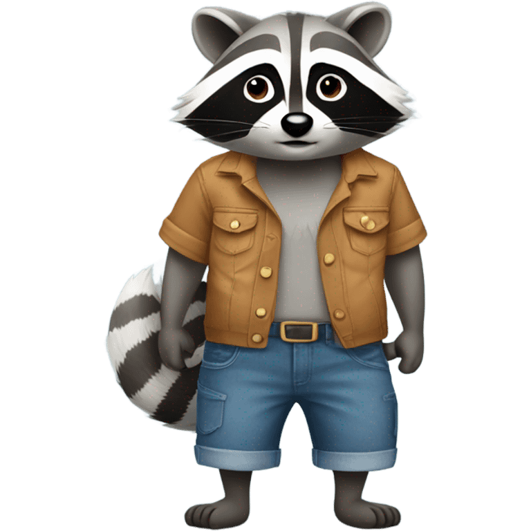 Raccoon wearing jorts  emoji