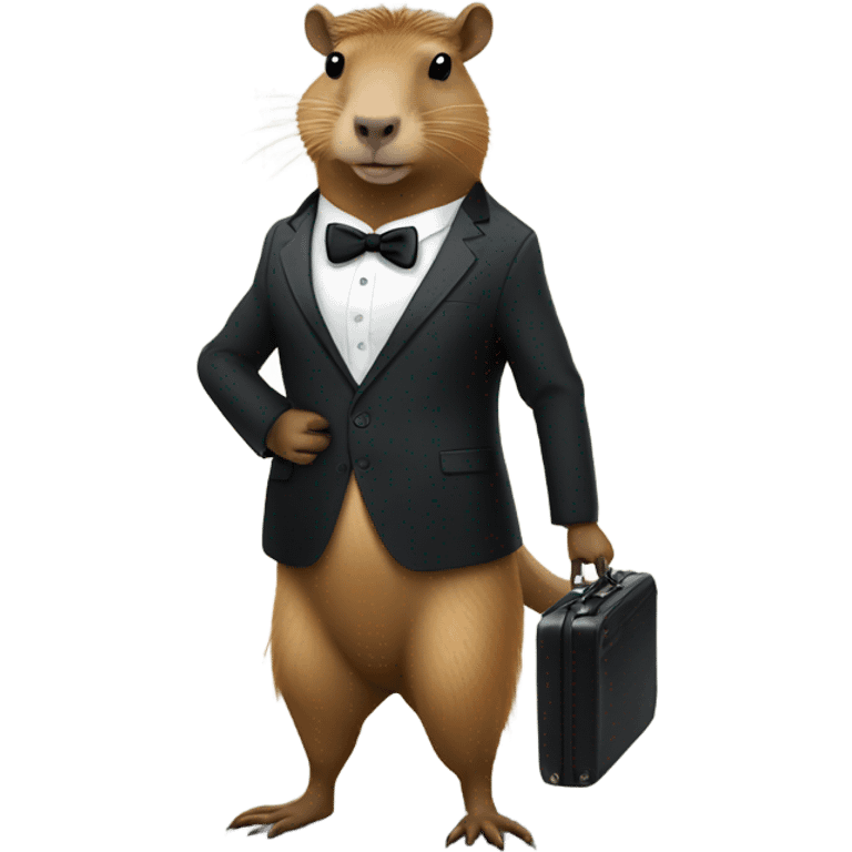 capybara secret agent james bond emoji