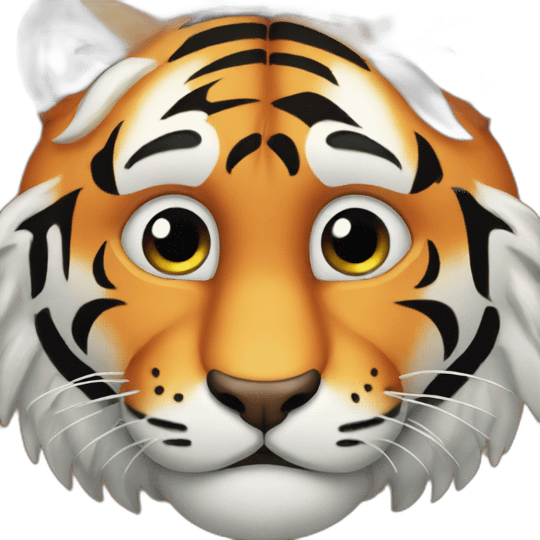 Funny tiger emoji