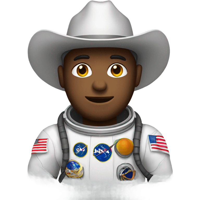 Astronaut with cowboy hat emoji