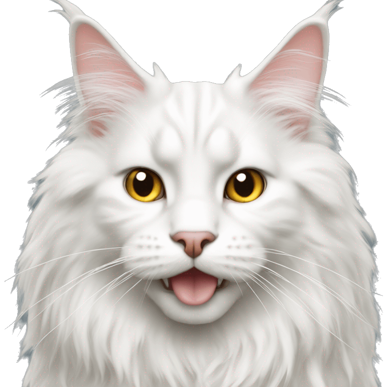 white maine coon cat emoji