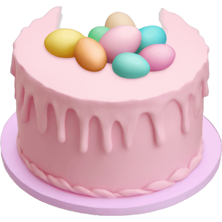 Easter pastel light pink cake emoji