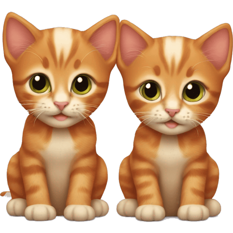 Two ginger kittens emoji