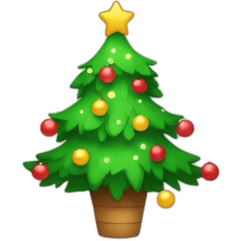 christmas tree kawaii emoji